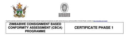 Dernière affaire concernant Des boîtes d'étain exportées avec succès vers le Zimbabwe avec la certification CBCA