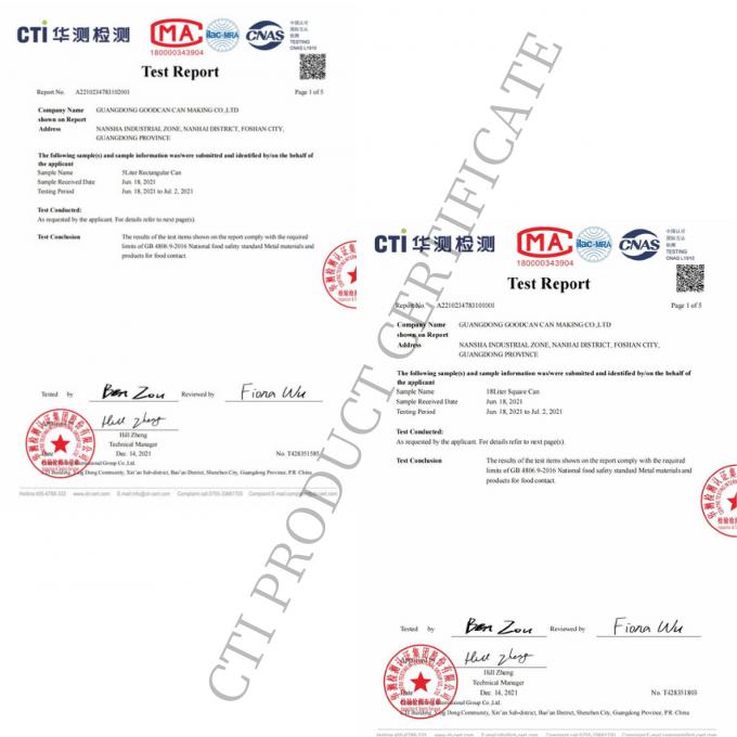 Guangzhou BetterCan Industry and Trade Co., Ltd. Contrôle de la qualité