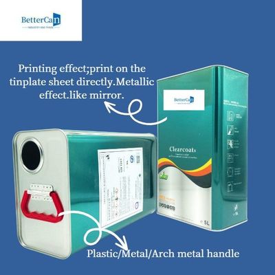 acheter Le métal de la place 5L peut, gallon vide de peinture met en boîte pour le durcisseur de revêtement de diluant online manufacture