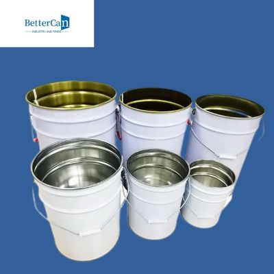 acheter Seau métallique blanc de 20L, seau métallique de 5 gallons avec couvercle verrouillable online manufacture