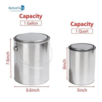 acheter La peinture Tin Cans Round Empty Quart de 1 litre met en boîte pour le revêtement dissolvant online manufacture
