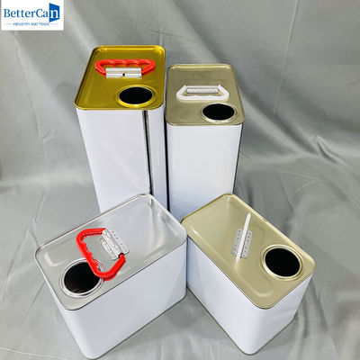acheter 3.75 litres d' étain de peinture blanche recouvert 1 gallon d' étain carré vide online manufacture
