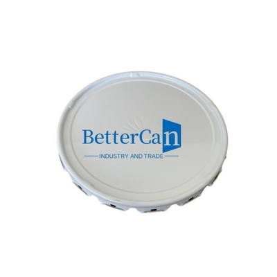 acheter White Flower Lug Lid With Cluring 0.35mm OEM Lid For Tin Pail 0.38mm Thickness online manufacture