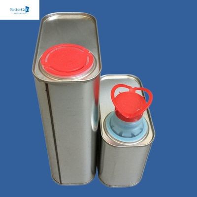 Bidons personnalisables de peinture de 500ml 1L, Tin Cans rectangulaire vide