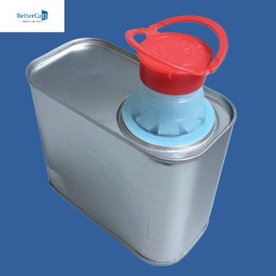 Bidons personnalisables de peinture de 500ml 1L, Tin Cans rectangulaire vide