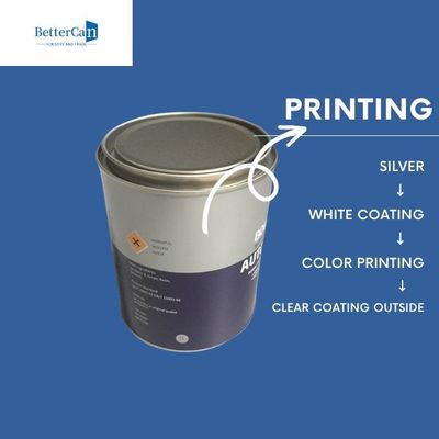 Stockage fait sur commande de Tin Bucket Drum For Packaging en métal 1L de boîte ronde automatique en métal