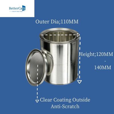 Stockage fait sur commande de Tin Bucket Drum For Packaging en métal 1L de boîte ronde automatique en métal