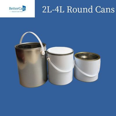 3 litres/5 litres peignent la boîte de Tin Cans Round Metal Tin pour le stockage de revêtement chimique