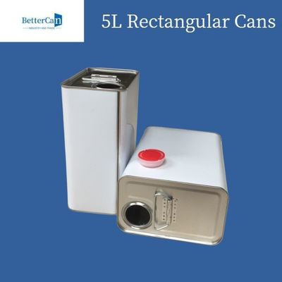 Le métal de la place 5L peut, gallon vide de peinture met en boîte pour le durcisseur de revêtement de diluant