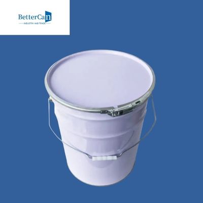 Seau vide 20L de peinture en métal seau blanc de peinture de 5 gallons avec la taille ajustable