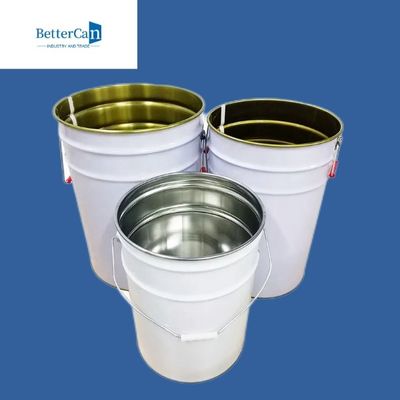 ISO9001 seau en aluminium de 5 gallons, seau peint en métal