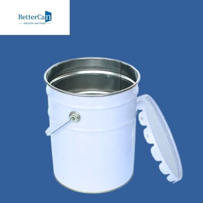 Seau conique de peinture en métal 5 litres - Fût métallique de 20 litres pour stocker des liquides
