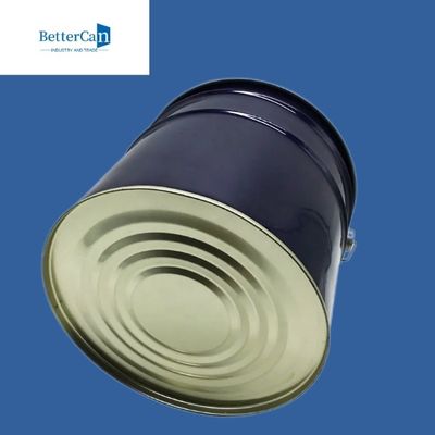 Seau bleu de peinture en métal de 5 gallons, métal rond Pail With Handle
