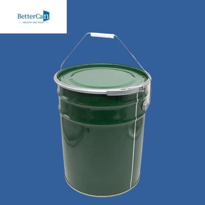 Fer-blanc seau en métal de 3,5 gallons, seau en acier de 5 gallons avec le couvercle