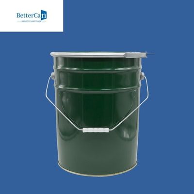 Fer-blanc seau en métal de 3,5 gallons, seau en acier de 5 gallons avec le couvercle
