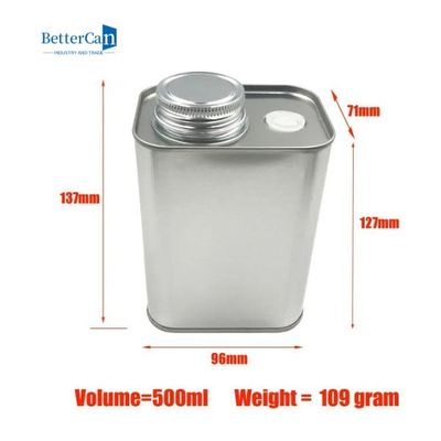les boîtes métalliques de thé en métal 200g vident 8 onces Tin Containers 116x60x100mm avec la valve