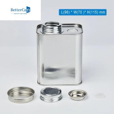 Café carré vide Bean Tin Container 18Oz L95mm*W75mm*H115mm