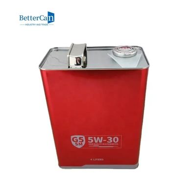 Étain rectangulaire d'huile à moteur huile de moteur de 1 gallon Tin With Pressure Cap