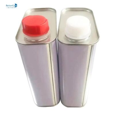 métal carré du joint 1L plat Tin Containers L105*W60*H180 avec le couvercle de vis