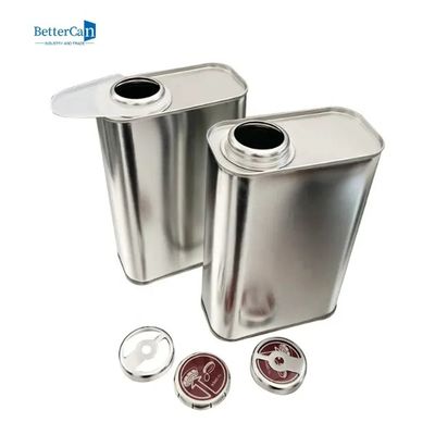 couvercle à visser simple d'entonnoir de Tin Custom Tin Containers With d'huile à moteur 500ml