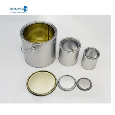 Boîte vide de peinture en métal de taille de pinte de 1/2 avec le couvercle, récipients d'entreposage de peinture pour la peinture de surplus