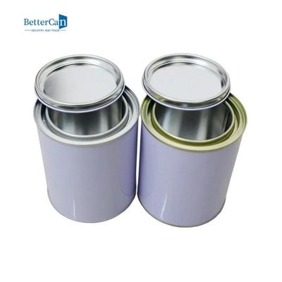 La peinture Tin Cans Round Empty Quart de 1 litre met en boîte pour le revêtement dissolvant