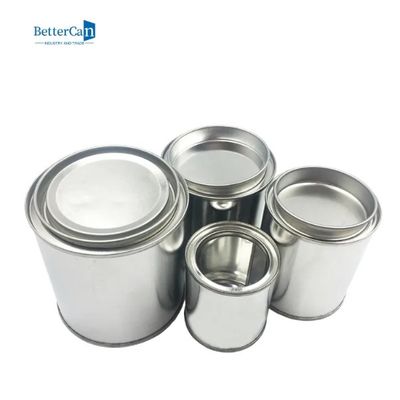Boîte vide de peinture en métal de taille de pinte de 1/2 avec le couvercle, récipients d'entreposage de peinture pour la peinture de surplus
