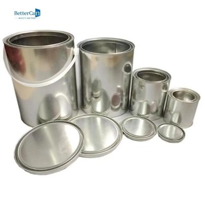 Videz les boîtes de 1 de gallon peinture en métal peignent des pots avec le couvercle/métal Carry Handle