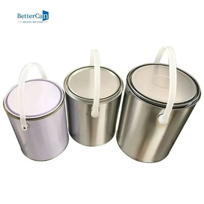 Boîtes vides rondes de 1 peinture de gallon, peinture sans doublure Tin Pails de 1 quart