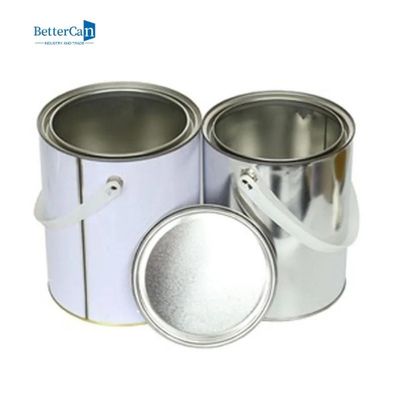 Peinture ronde Tin Cans Container   boîtes vides de peinture de gallon en métal 4L