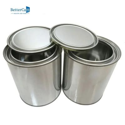 Boîtes vides rondes de 1 peinture de gallon, peinture sans doublure Tin Pails de 1 quart