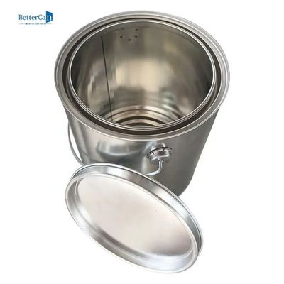 Boîtes de peinture vides en métal de 2 pintes avec des couvercles, seaux de peinture de bidon de taille de pinte