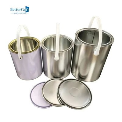 En réutilisant les boîtes vides de peinture, peignez petit Tin Cans With Lever Lid