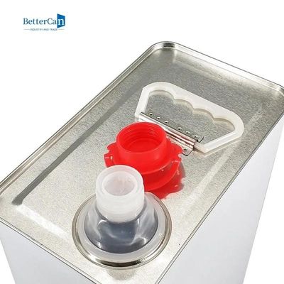 Boîte rectangulaire vide de peinture d'amorce de Tin Cans 2L de place avec les couvercles matériels de compression de fer-blanc