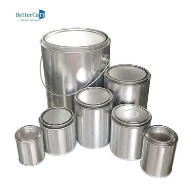 En réutilisant les boîtes vides de peinture, peignez petit Tin Cans With Lever Lid