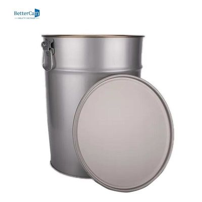 Grands seaux en métal de 25 litres, seau vide de peinture durable avec la bande scellée de mousse