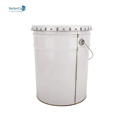 Seaux blancs ouverts de impression ronds faits sur commande de peinture du bidon à pétrole 16L 18L