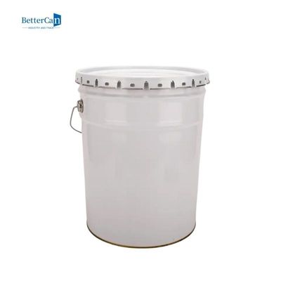 Seaux blancs ouverts de impression ronds faits sur commande de peinture du bidon à pétrole 16L 18L