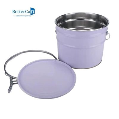 La peinture de décoration blanche peut seau en métal de 5 gallons avec le couvercle ISO9001 approuvé