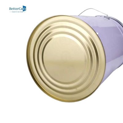 Seau intérieur de fer-blanc d'or, seau blanc viable de seau de 5 gallons