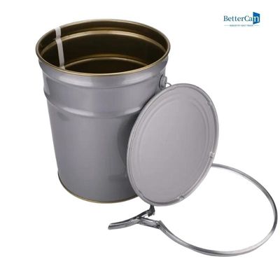 Seau intérieur de fer-blanc d'or, seau blanc viable de seau de 5 gallons