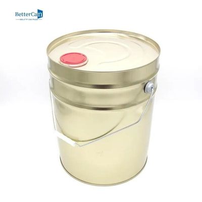 Seaux vides de 5 gallons d'or, rond 20L Tin Bucket Pail