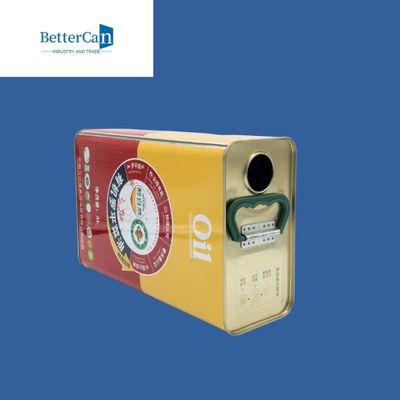 Boîte rectangulaire d'huile de palme de 1 gallon d'Olive Oil Tin Can Customized en métal carré