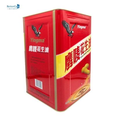 l'huile de table de 18L Olive Oil Tin Can Square peut avec les becs de versement