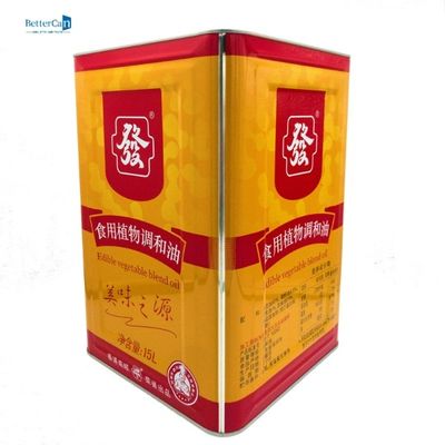 10L huile de friture Tin Can, 16 litres Tin Container rectangulaire vide