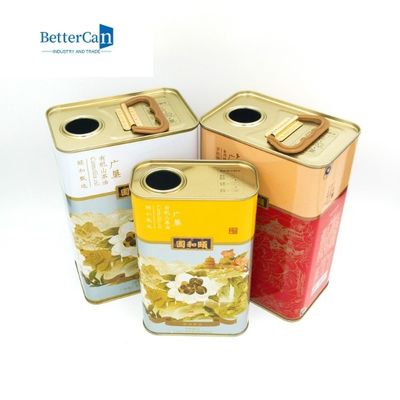 3 litres rectangulaire Olive Oil Tin Can Manufacturers sans poignée