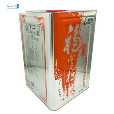 Étain vide 15L Olive Tin Container With Handle d'huile de table en métal