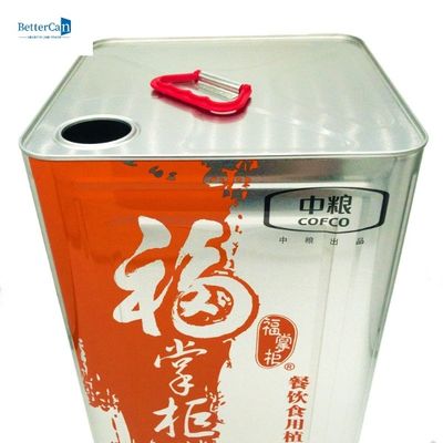 Étain vide 15L Olive Tin Container With Handle d'huile de table en métal