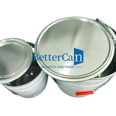 seau de peinture en métal 10L seau en métal durable antirouille 5 gallons avec bande de mousse