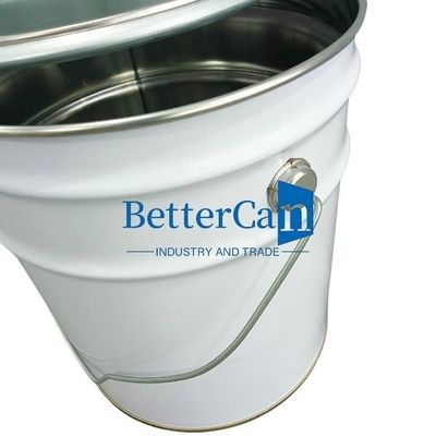 seau de peinture en métal 10L seau en métal durable antirouille 5 gallons avec bande de mousse